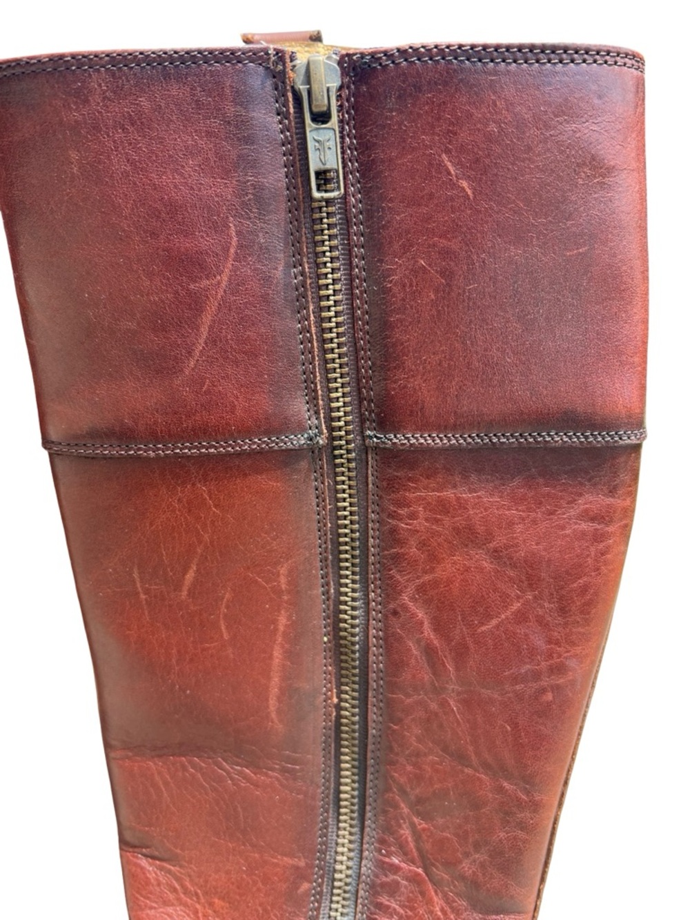 FRYE Jayden Redwood Brown Tall Leather Riding Boots Sz 5.5 Equestrian‎ Western - Picture 5 of 13